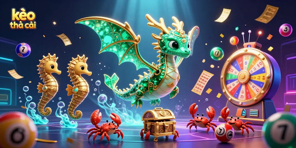 Engage with kèo nhà cái through a vibrant underwater-themed lottery scene full of action and excitement.