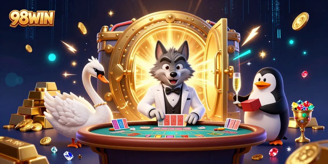 Experience the excitement of 98WIN with thrilling card games and lavish casino elements.
