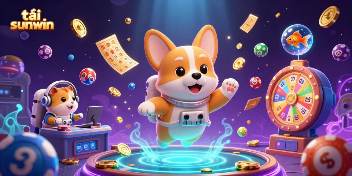 Engage with excitement as you tải sunwin and experience thrilling casino games in a vibrant digital illustration.