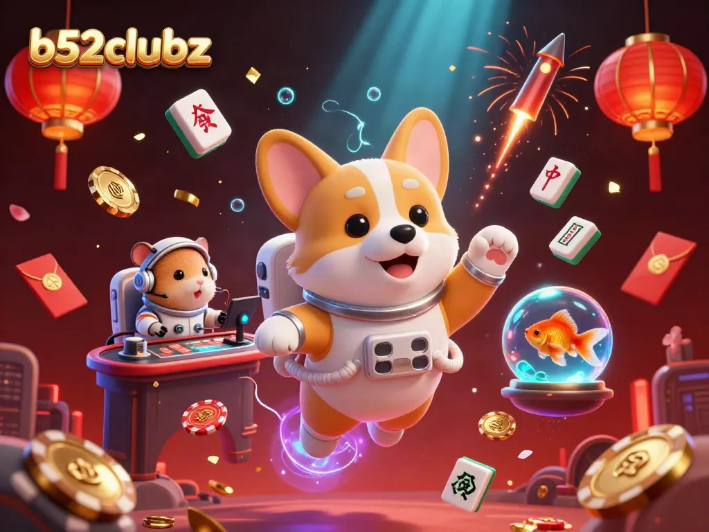 Experience exciting gameplay with b52clubz through a playful illustration of a casino-themed adventure.