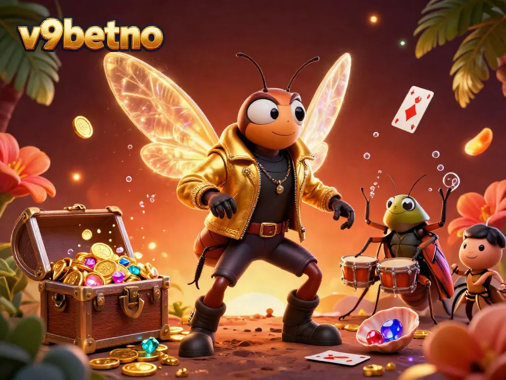 Experience thrilling gameplay at v9betno with our immersive 3D casino illustration featuring vibrant characters and exciting elements.
