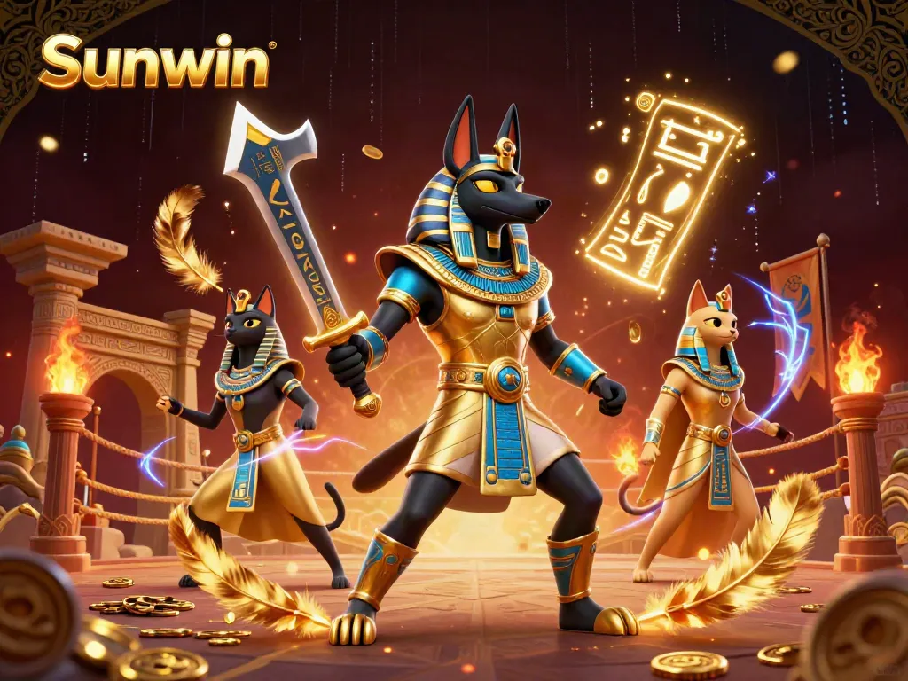 Experience Sunwin's exhilarating gaming with ancient warrior themes and vibrant casino elements.