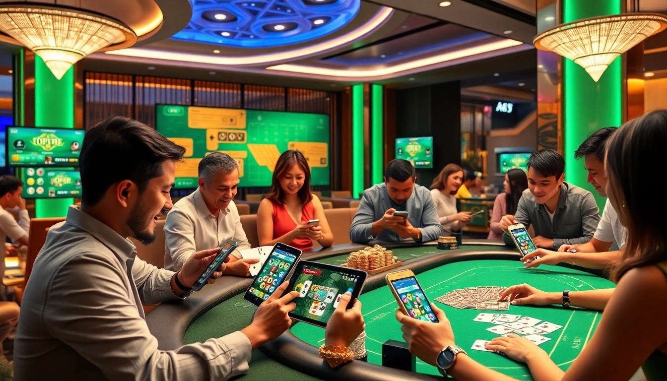 Engaging online gaming experience at gamebaidoithuong.com.vc showcasing popular card games with vibrant graphics.