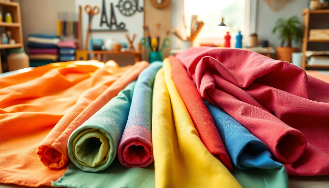 Katoenen canvasstof in verschillende kleuren en texturen, perfect voor creatieve projecten.