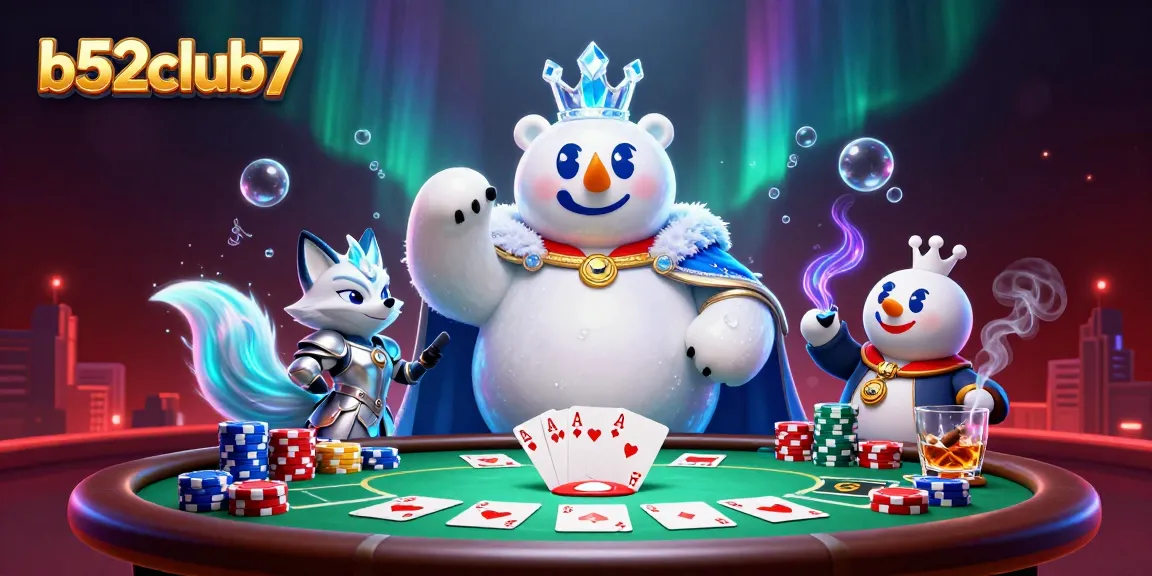 Experience thrilling gameplay with b52club7 as cartoon characters in a vibrant casino scene.