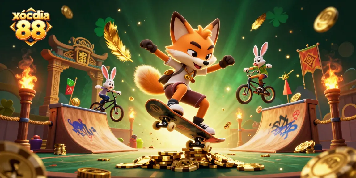 Engage in thrilling xóc đĩa 88 action with vibrant characters and casino elements showcasing competitive gameplay.