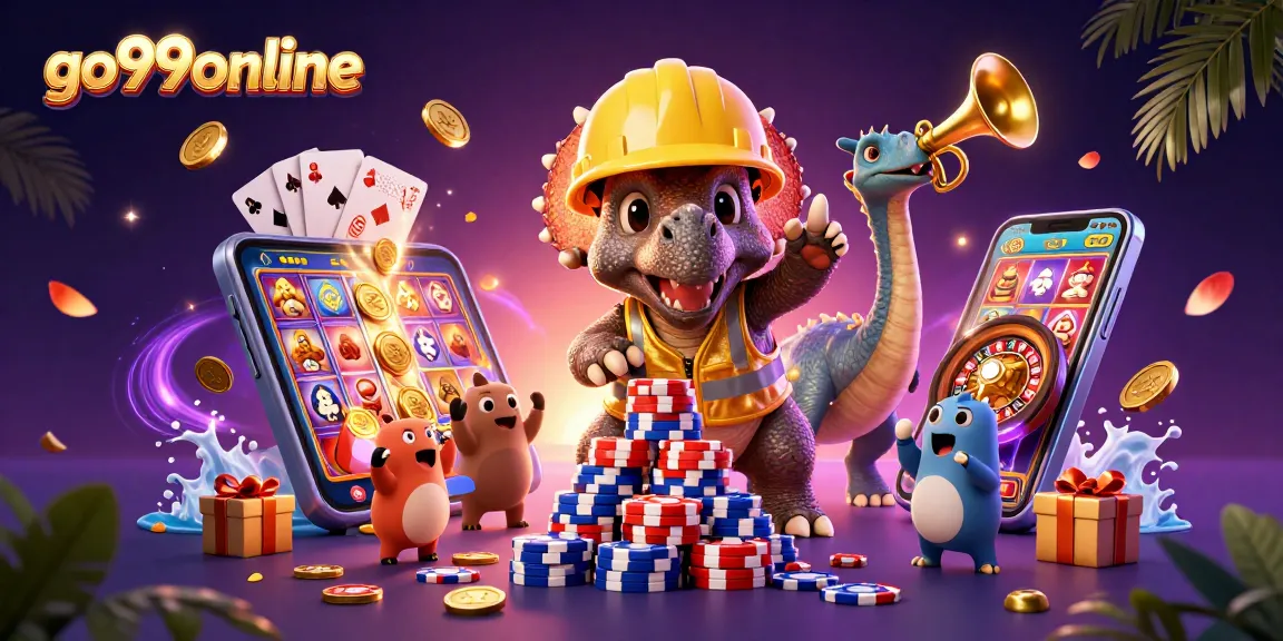 Engage with go99online's vibrant gameplay featuring cheerful characters and exhilarating casino action.