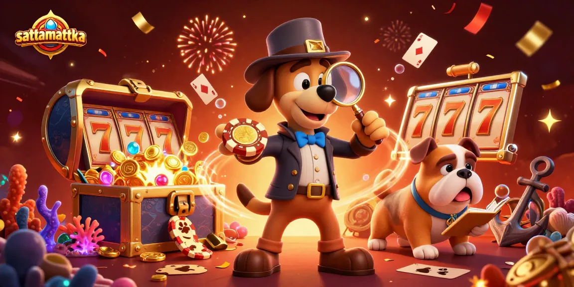 Engage with sattamattka's vibrant 3D illustration showcasing gaming character adventure amidst rich casino elements.