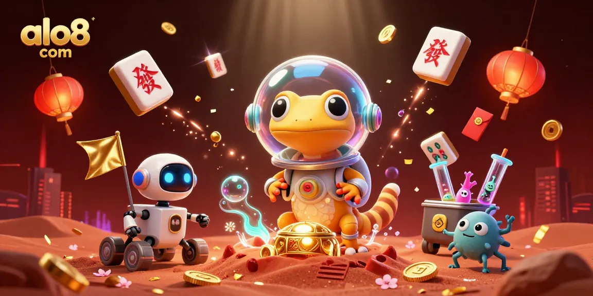 Spin and win at alo8 com with vibrant 3D casino illustration showcasing engaging gambling elements.