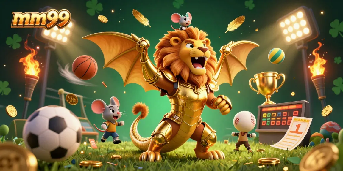 Engage in thrilling gameplay at mm99 with dynamic sports elements and a majestic chimera.