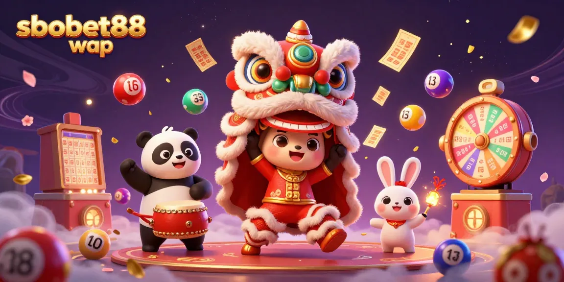 Engage in exhilarating gaming with sbobet88 wap featuring a vibrant scene of Chinese New Year festivities.