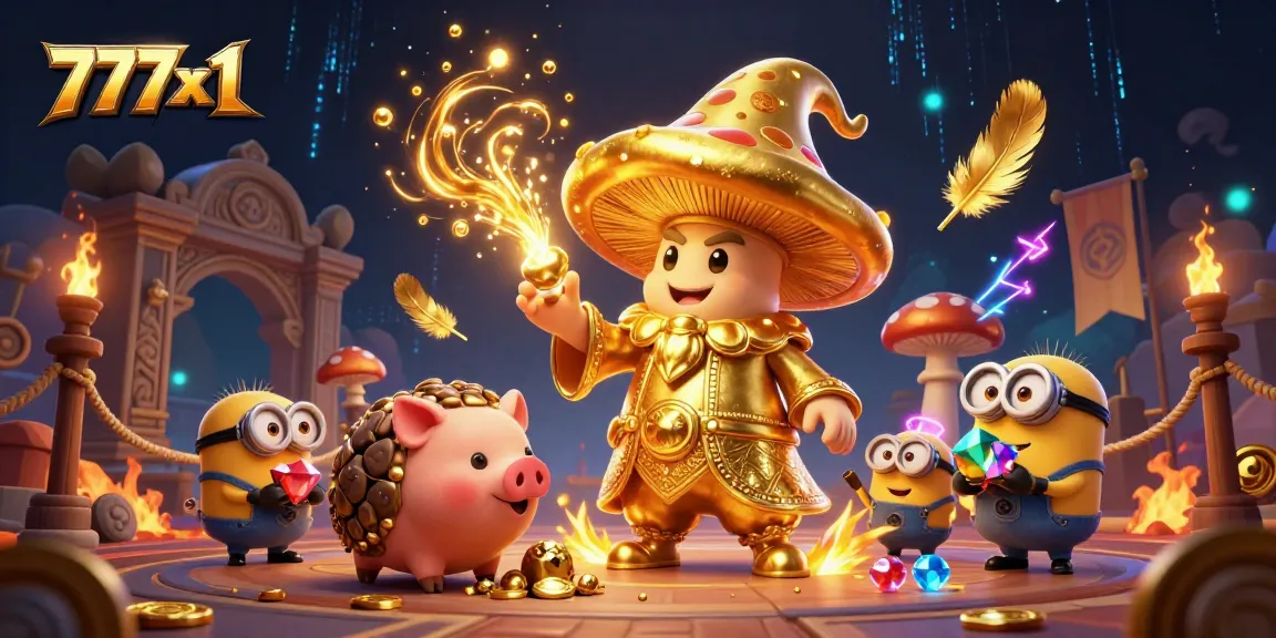 Experience the vibrant world of 777x1, where the golden mushroom wizard turns bets into treasures!