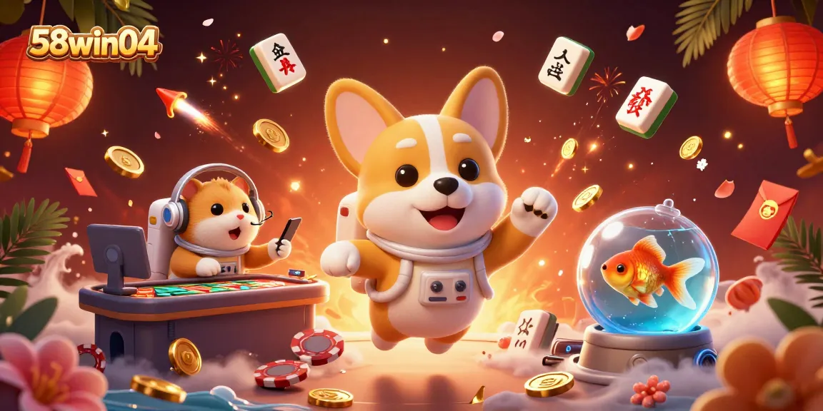Experience dazzling fun at 58win04 casino with floating chips and captivating game elements.