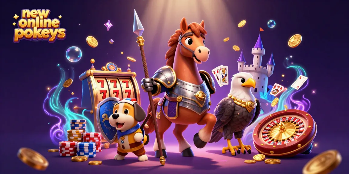 Experience thrilling new online pokies with a dynamic medieval scene featuring a knight, squire, and falcon.