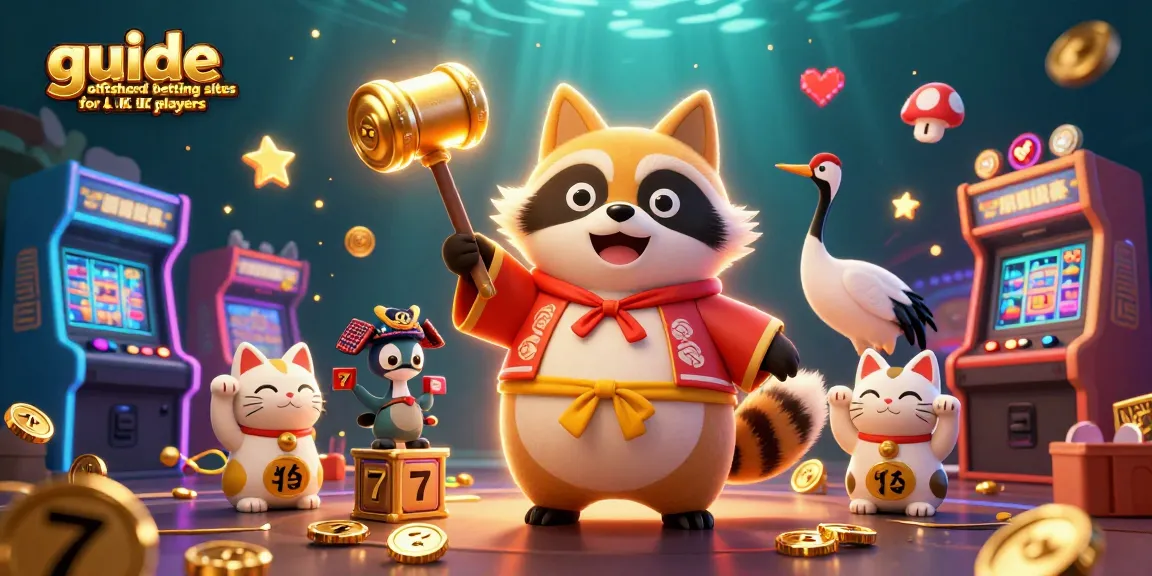 Play and win at offshore betting sites for UK players with this vibrant casino illustration